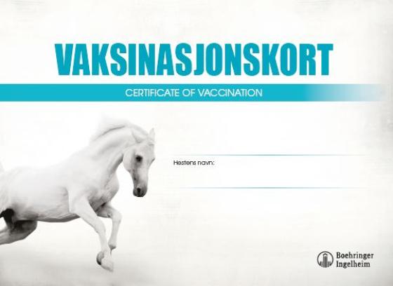 Vaksinasjonskort til hest